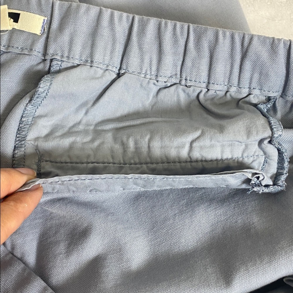 Esprit Casual Linen and Cotton Blend Chino Pants - Slate Blue Size 14 - Picture 11 of 14